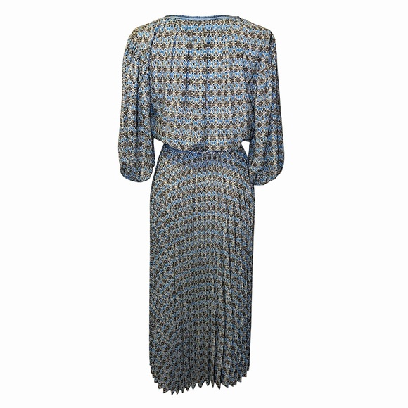 Max Studio Blue Pleated Maxi Dress